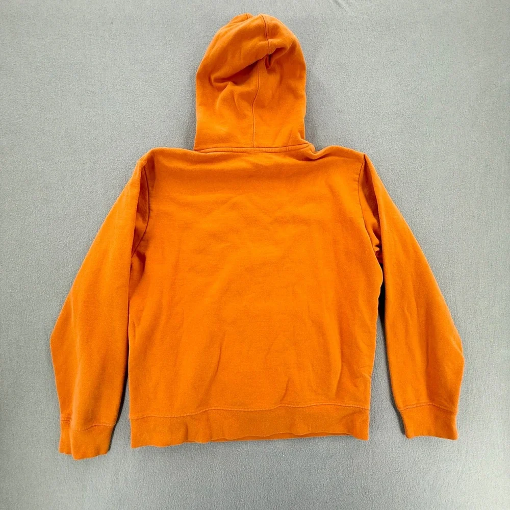 The North Face Orange Oversized Hoodie Pullover Sweatshirt Men